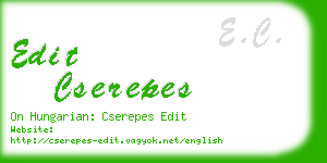 edit cserepes business card